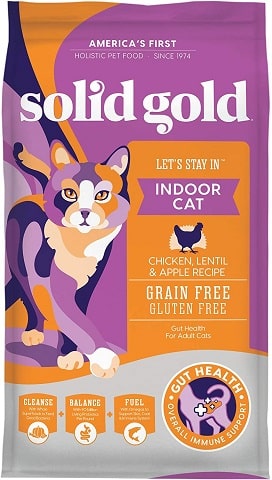 3Solid Gold - Let’s Stay In - Grain-Free - Indoor Formula Dry Cat Food with Superfoods