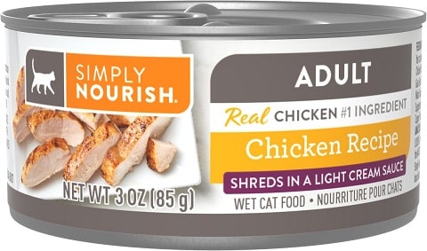 4Simply Nourish Essentials Chicken Recipe Adult Shredded in Gravy Canned Cat Food
