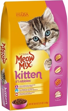 8Meow Mix Kitten Li'l Nibbles Dry Cat Food