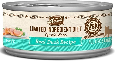 8Merrick Limited Ingredient Diet Grain-Free Real Duck Pate Recipe Canned Cat Food