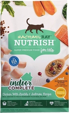 9Rachael Ray Nutrish Indoor Complete Natural Dry Cat Food