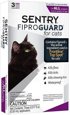 9Sentry FiproGuard Flea & Tick Spot Treatment for Cats