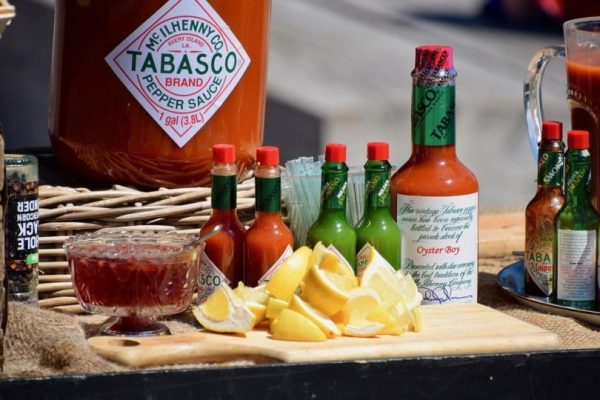 Assorted-hot-sauce-bottles-on-a-table