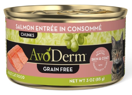 AvoDerm Grain-Free Salmon Entree Salmon Consomme Canned Cat Food