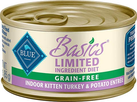 Blue Buffalo Basics Limited Ingredient Grain-Free Indoor Kitten Turkey & Potato Entree Canned Cat Food