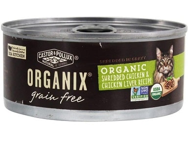 Castor & Pollux, Cat Organix Shredded Chicken and Liver Organic
