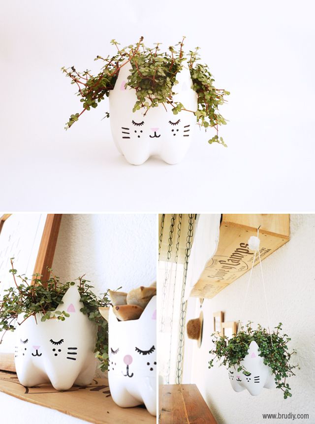 Cat Plant Pots by Bru DIY