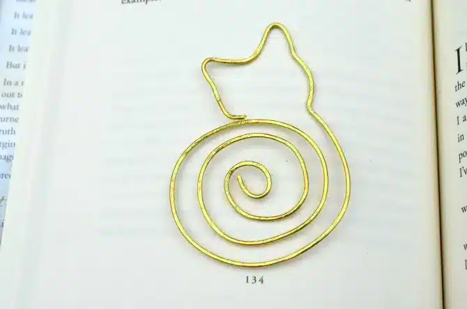 Cat-Shaped Wire Bookmark by Amy Latta Creations