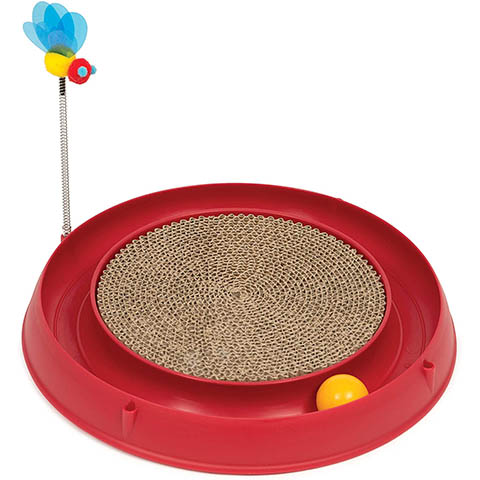 Catit 43000 Play 3 in 1 Circuit Ball Toy with Scratch Pad