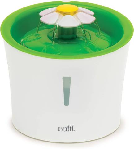 Catit Flower Fountain with Triple Action Filter, Cat Drinking Water Fountain