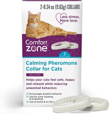 Comfort Zone 2 Pack Cat Calming Pheromone Collar for Cats