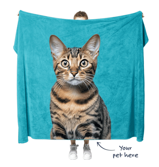 Custom Cat Blanket by Print Paws