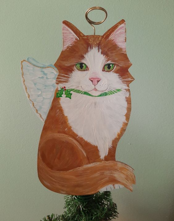 DIY Angel Kitty Tree Topper