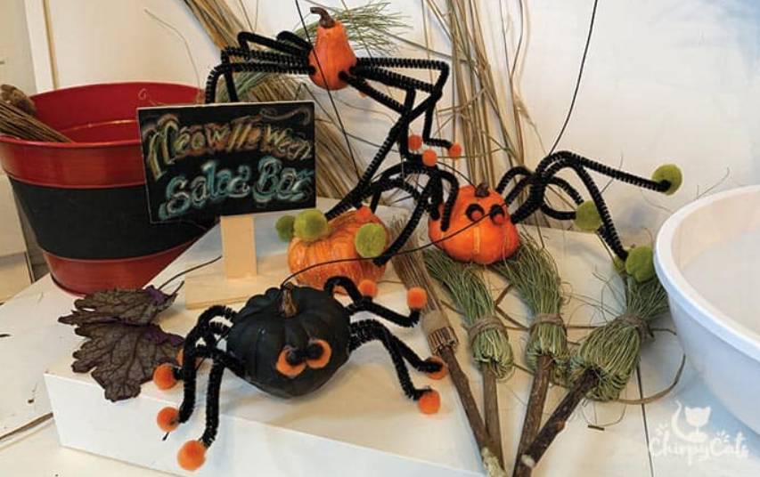 DIY Cute Pumpkin Spider Toys