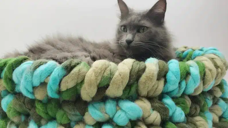 DIY Easy Crochet Cat Bed