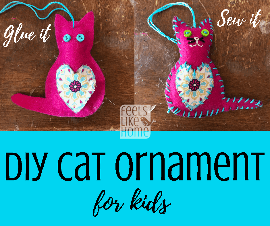 DIY Felt Cat Ornament by Feels Like Home