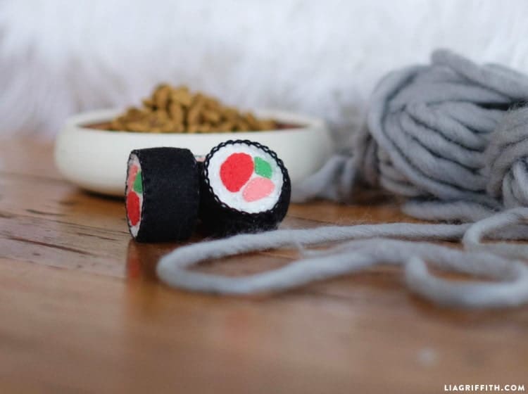 DIY Felt Sushi Cat Toy
