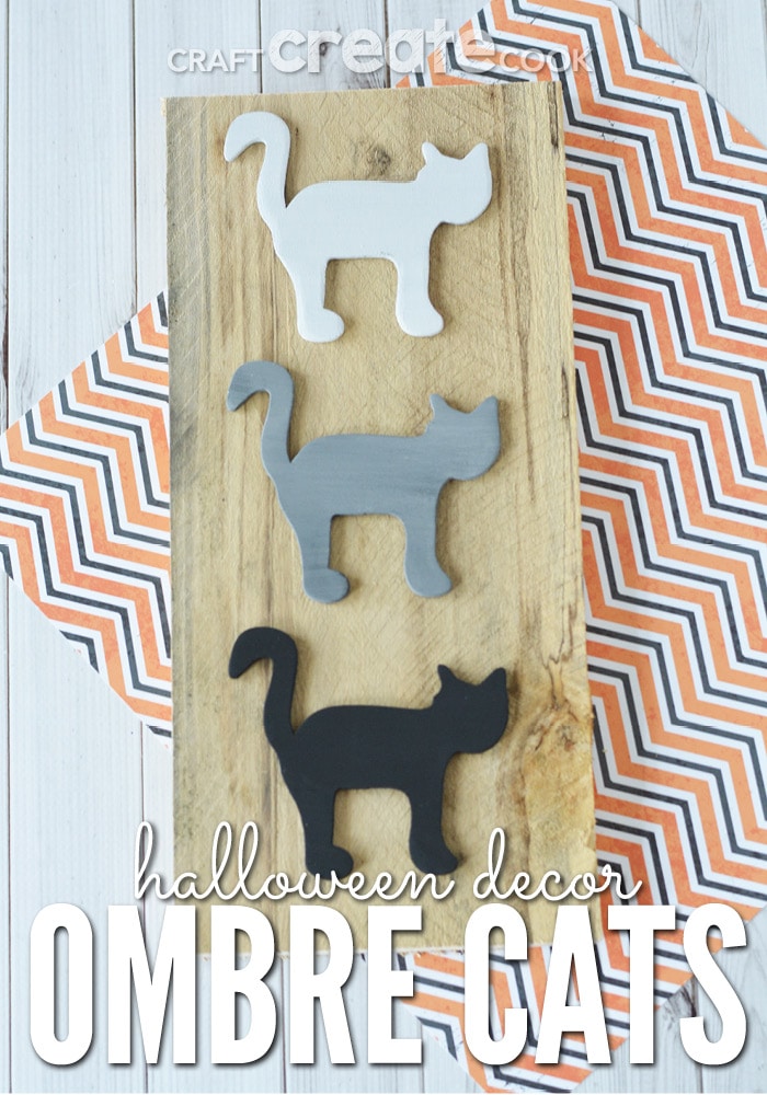 DIY Halloween Decor - Ombre Cats
