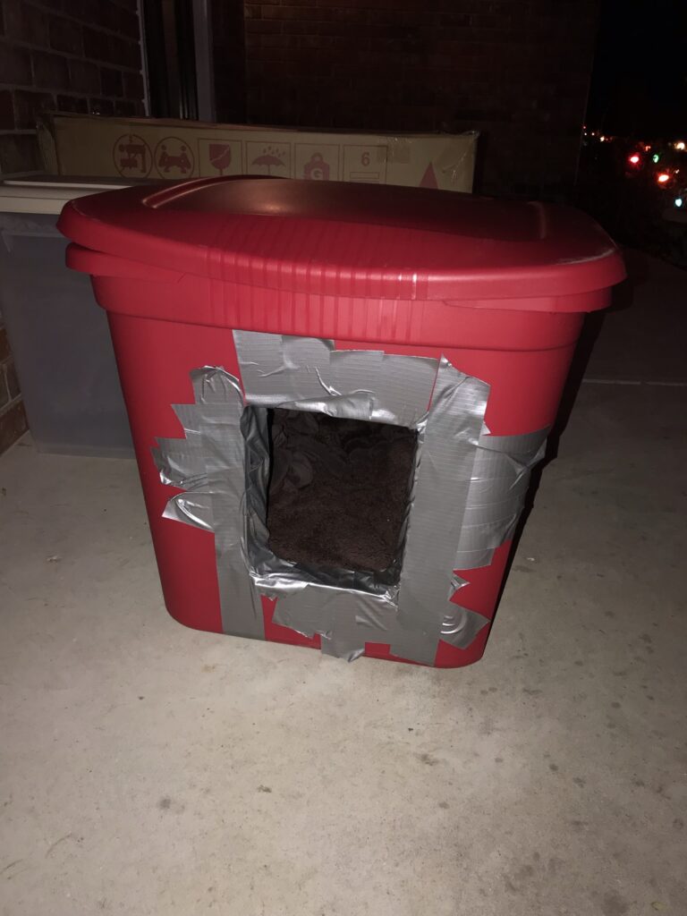 DIY Insulated Plastic Cat House