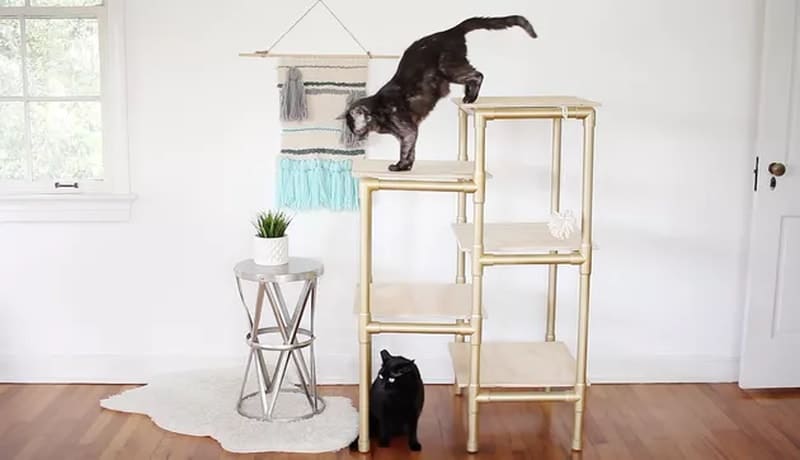 DIY PVC cat furniture