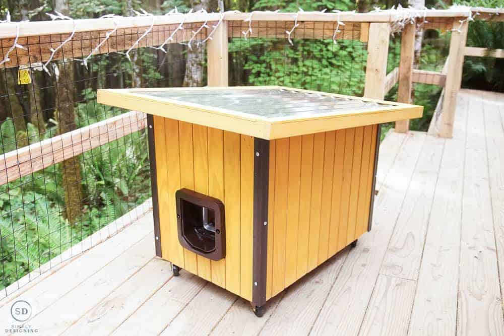 Will placing a Mylar blanket over the heated outdoor cat house