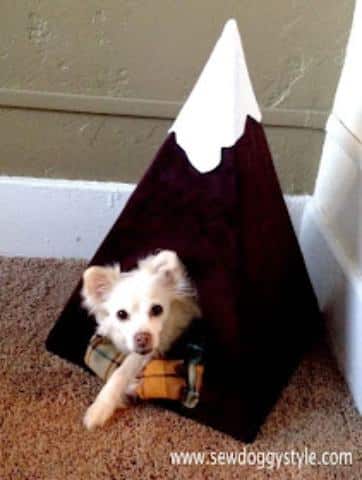 DIY Snowy Mountain Peak Pet Tent