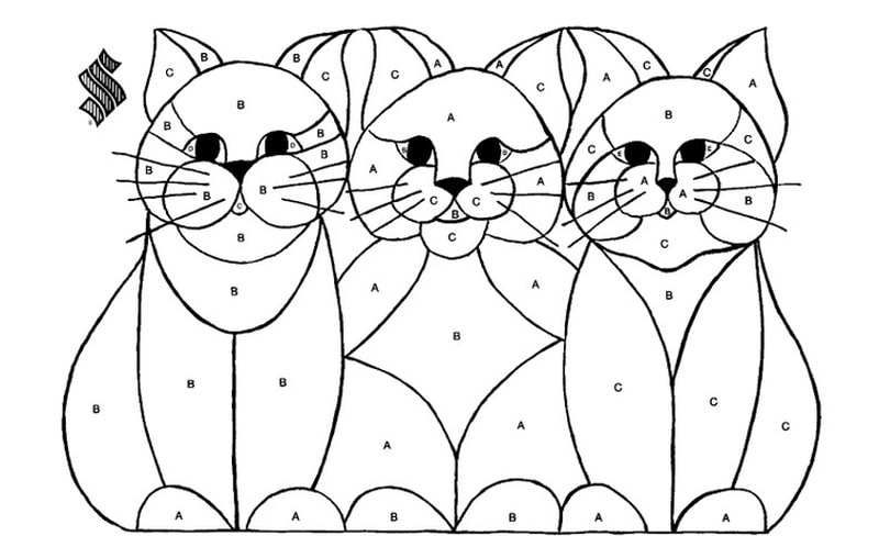 DIY Stained Glass Cat Pattern