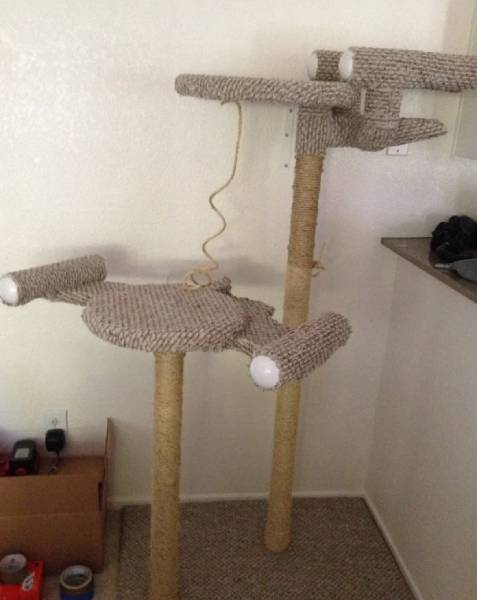 DIY Star Trek Cat Tree