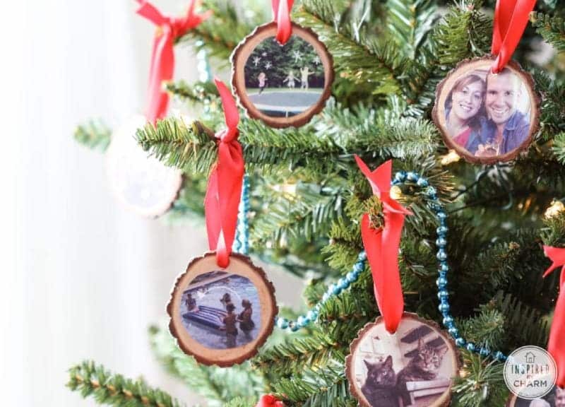 DIY Wood Slice Photo Ornaments1