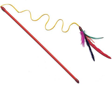 Ethical Pet Feather Dangler Wand Cat Toy with Catnip