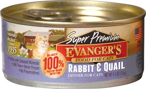 Evanger's Super Premium Rabbit & Quail Dinner Grain-Free Canned Cat Food