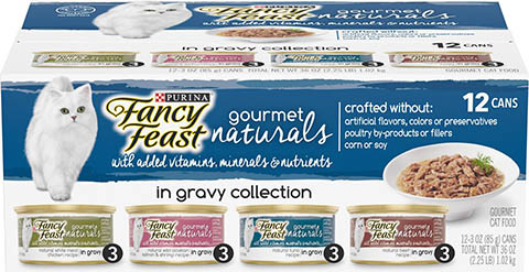Fancy Feast Gourmet Naturals in Gravy Variety Pack Canned Cat Food