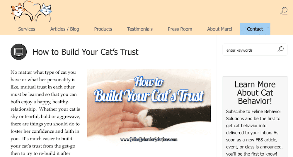 Feline Behavior Solutions blog