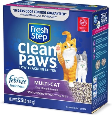 Fresh Step Clean Paws Multi-Cat Scented Clumping Clay Cat Litter