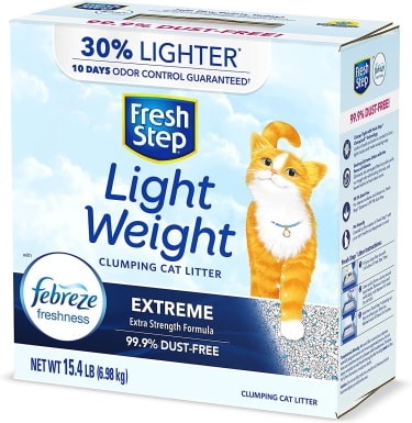 Fresh Step Lightweight Extreme with Febreze cat litter