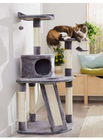 Frisco 48-in Faux Fur Cat Tree & Condo