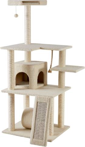 Frisco 62-Inch Faux Fur Cat Tree & Condo