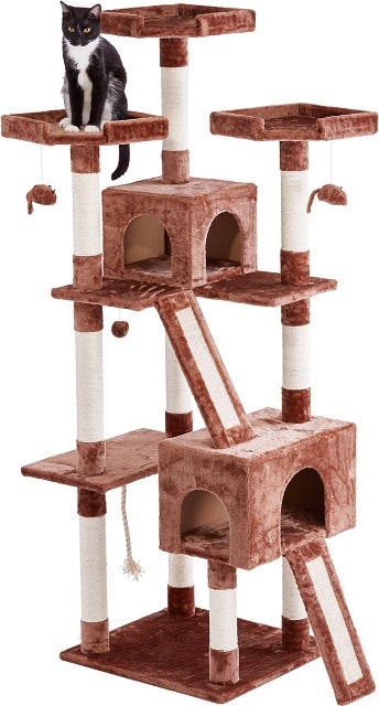 Frisco Faux Fur Cat Tree & Condo chewy