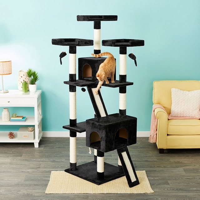 Frisco Faux Fur Cat Tree & Condo chewy