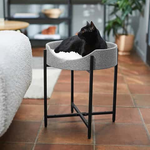 Frisco Modern Elevated Wrought Iron Cat Bed