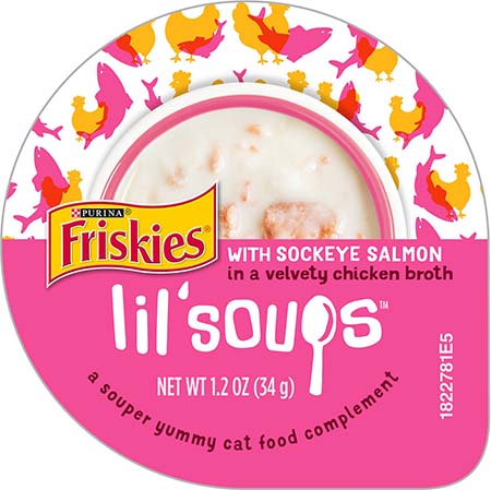 Friskies Lil’ Soups with Sockeye Salmon Lickable Cat Treats