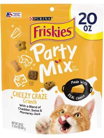 Friskies Party Mix Cheezy Craze Crunch Flavor Crunchy Cat Treats