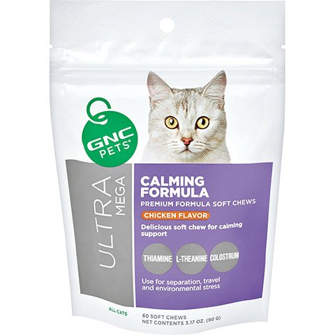 GNC Pets Ultra Mega Calming Formula Chicken Flavor Soft Chews Cat Supplement