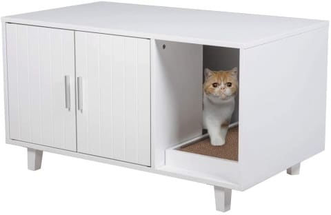 GOOD LIFE USA Modern Wood Pet Crate Cat Washroom