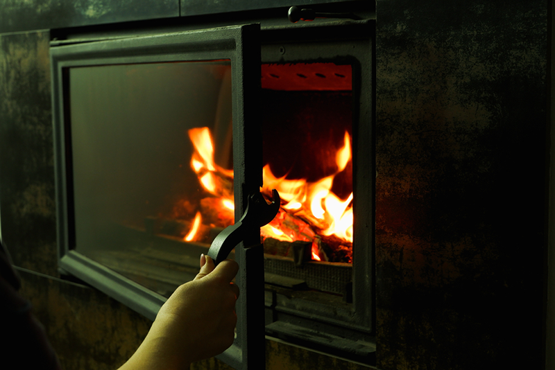 Glass Fireplace