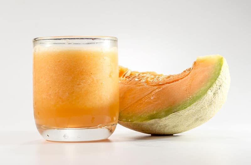 Glass of delicious melon juice