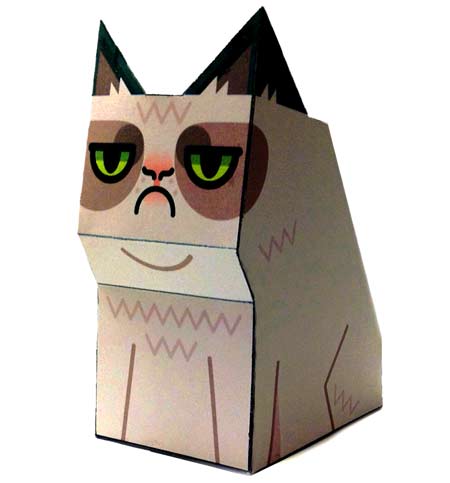 Grumpy Cat Christmas Ornament by Tubby Paws