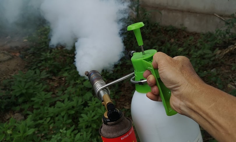 Hand tools for spraying insect repellant