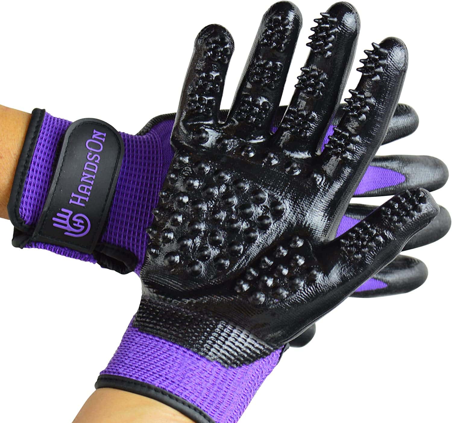 HandsOn All-In-One Pet Bathing & Grooming Gloves