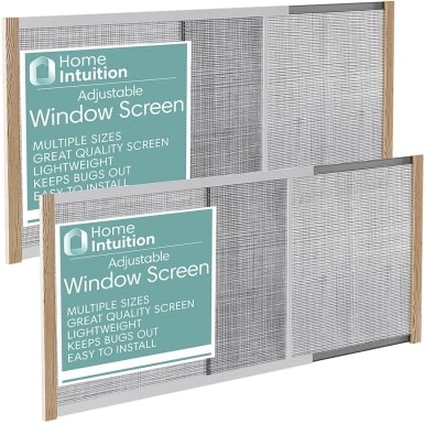 Home Intuition 2-Pack Adjustable Horizontal Window Screen